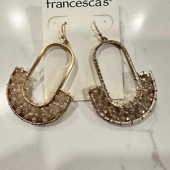 Francesca's Collections Gold Dangle Women's Earrings - NWT - Picture 4 of 5
